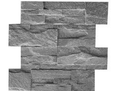 grey slate 4 Stripes Wall Stone