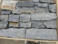 black slate wall cladding stone