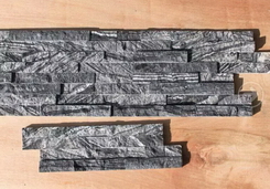 Black wood vein marble wall stone interlock 4cm,10*36cm