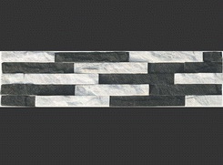 White and black Quartzite cladding stone Corner