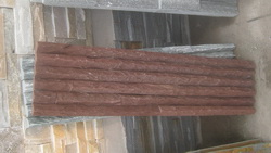red sandstone wall panel