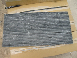 black slate wall stone