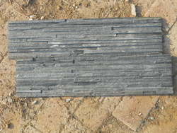 black color wall stone