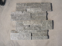 green color quartzite stacked wall stone