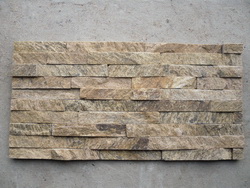 yellow quartzite ledge wall stone panel