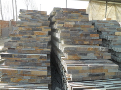 rusty wall ledge stone panel Z shape 