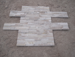 Golden silver Quartzite cultured stone